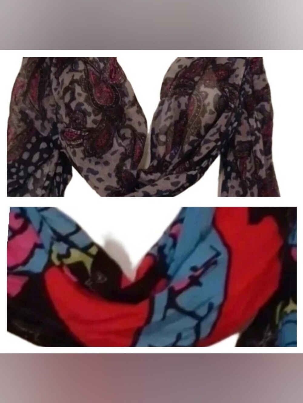 2 Light Fabric Scarves
